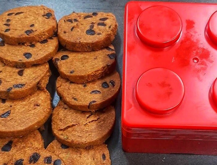 【簡單美味工坊】可愛紅色積木餅乾盒