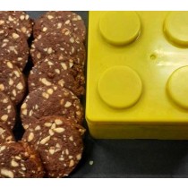 【簡單美味工坊】可愛黃色積木餅乾盒