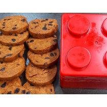 【簡單美味工坊】可愛紅色積木餅乾盒